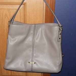 Anne Klein Gray Leather Purse